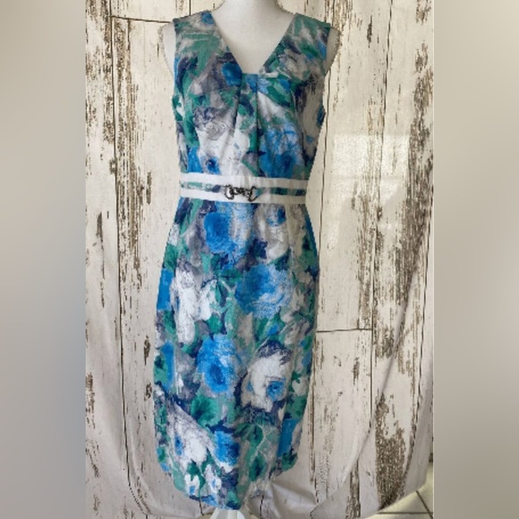 Alex Marie Dresses & Skirts - Alex Marie floral dress blue green white size 16